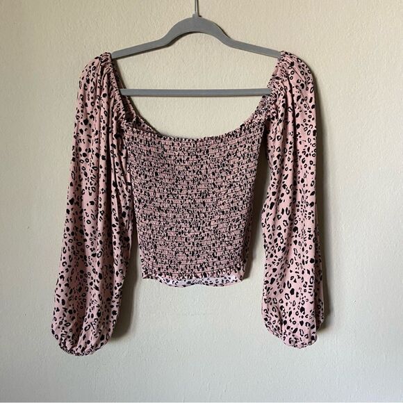 Reformation Simi Pink Crop Top Blouse Size 2 - Picture 8 of 10
